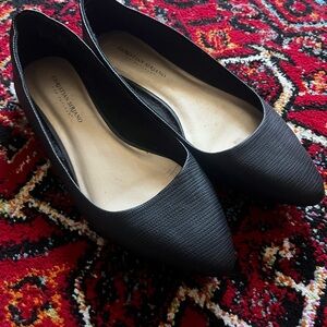 Christian Siriano Textured Black Flats Size 11 wide women’s